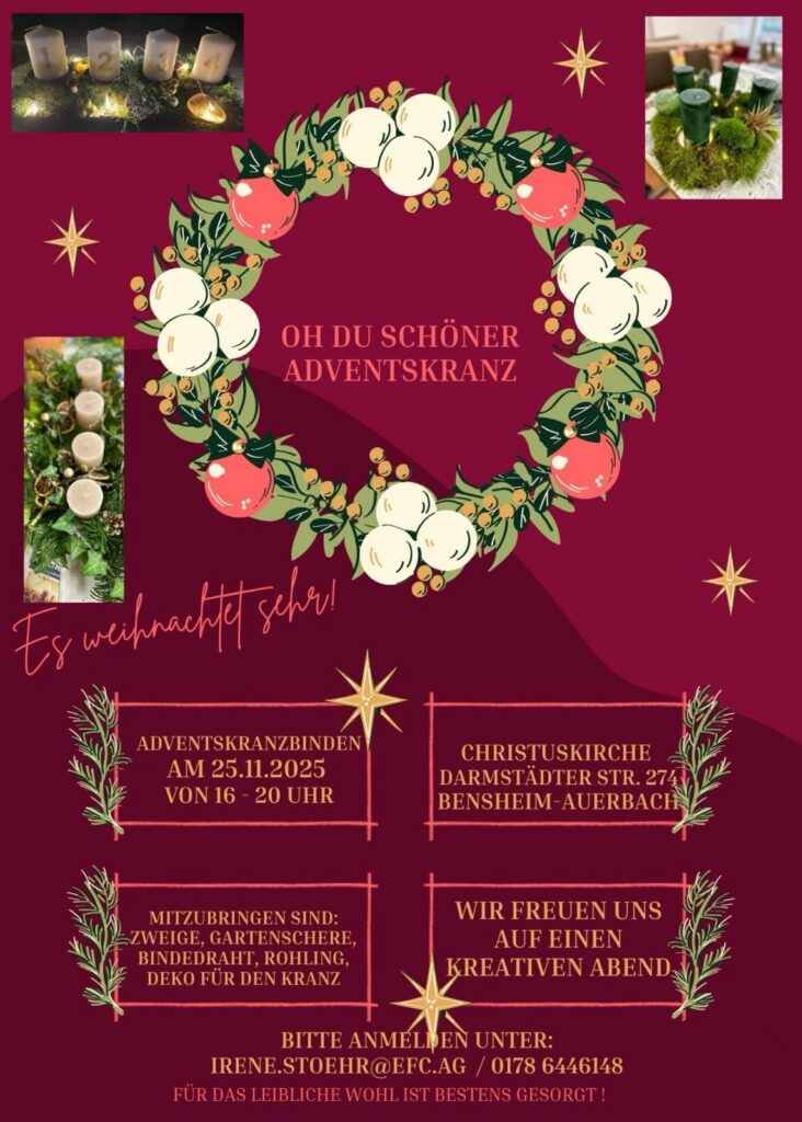 Flyer für Adventskranzbinden